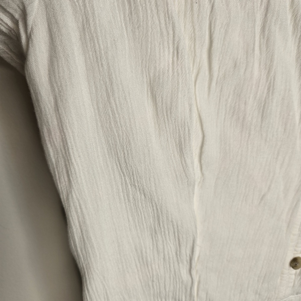 Hollister M Medium Long Tall White Cottagecore Fairy Boho Tiered Dress Button - Picture 3 of 11